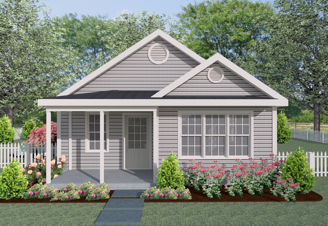 Glenwood 2 BR Cottage Plan - 779 sq. ft.