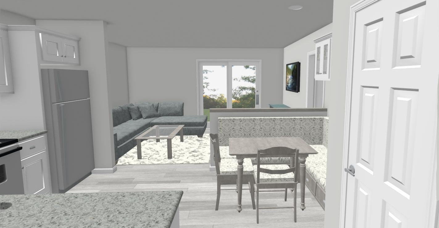 Hanover 2 Br Cottage Plan - 734 sq. ft.