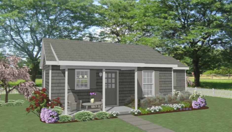 Hanover 2 Br Cottage Plan - 734 sq. ft.