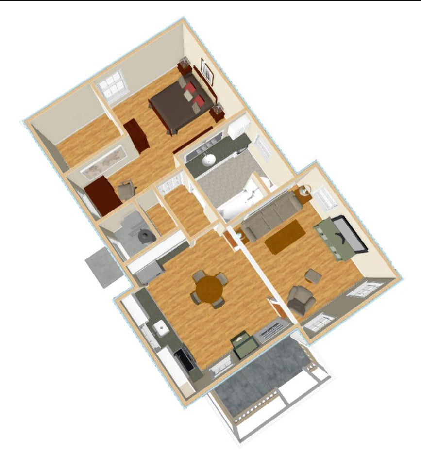 Meadowbrook Cottage Plan - 697 sq. ft.