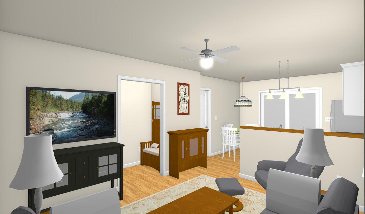Nottingham Cottage Plan - 528 sq. ft.