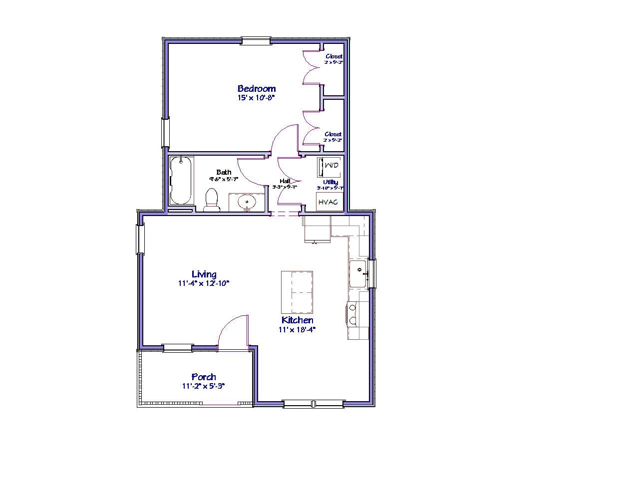 West Branch Cottage - 681 sq. ft.