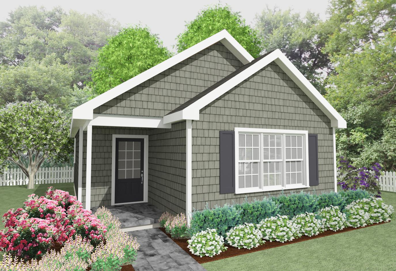 Bradford Cottage Plan - 637 sq. ft.