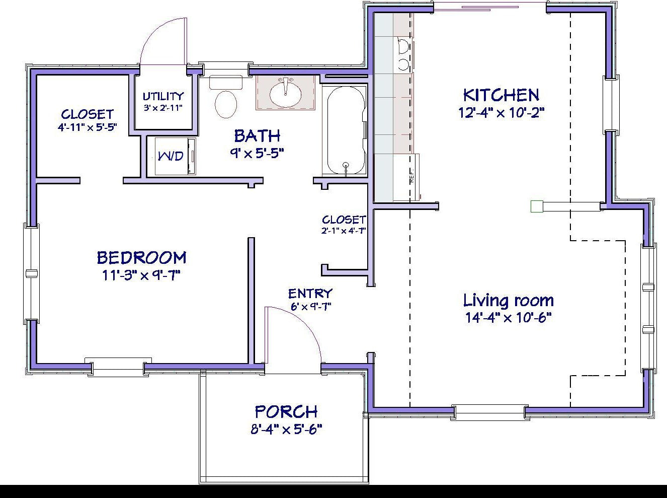 Spring Valley Cottage Plan - 592 sq. ft.
