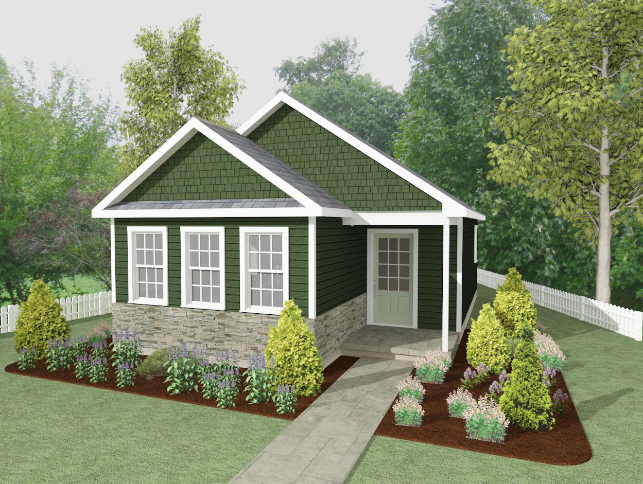 Claremont Cottage Plan - 580 sq. ft.