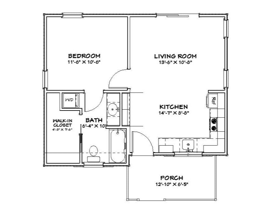 Elverson Cottage Plan - 538 sq. ft.