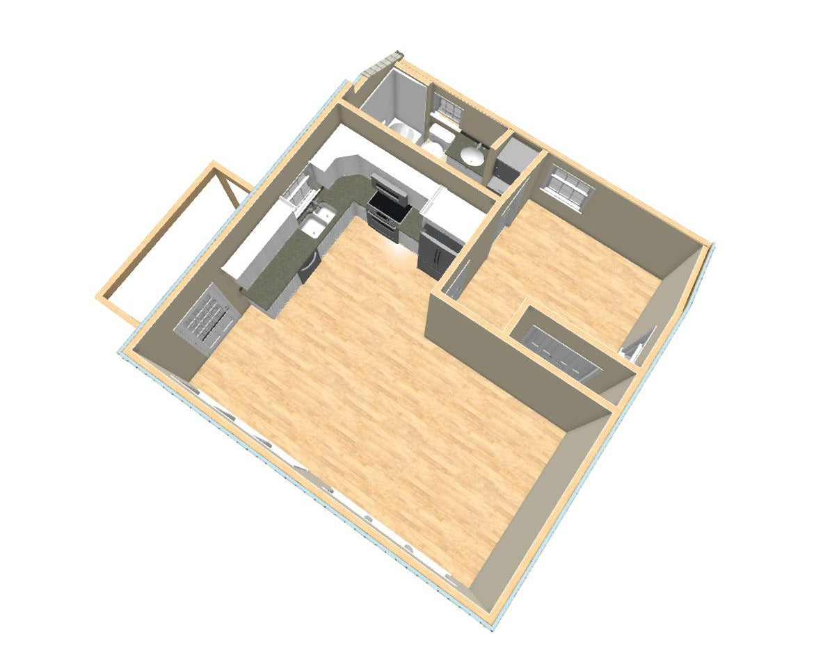 Fairhaven Cottage Plan - 528 sq. ft.