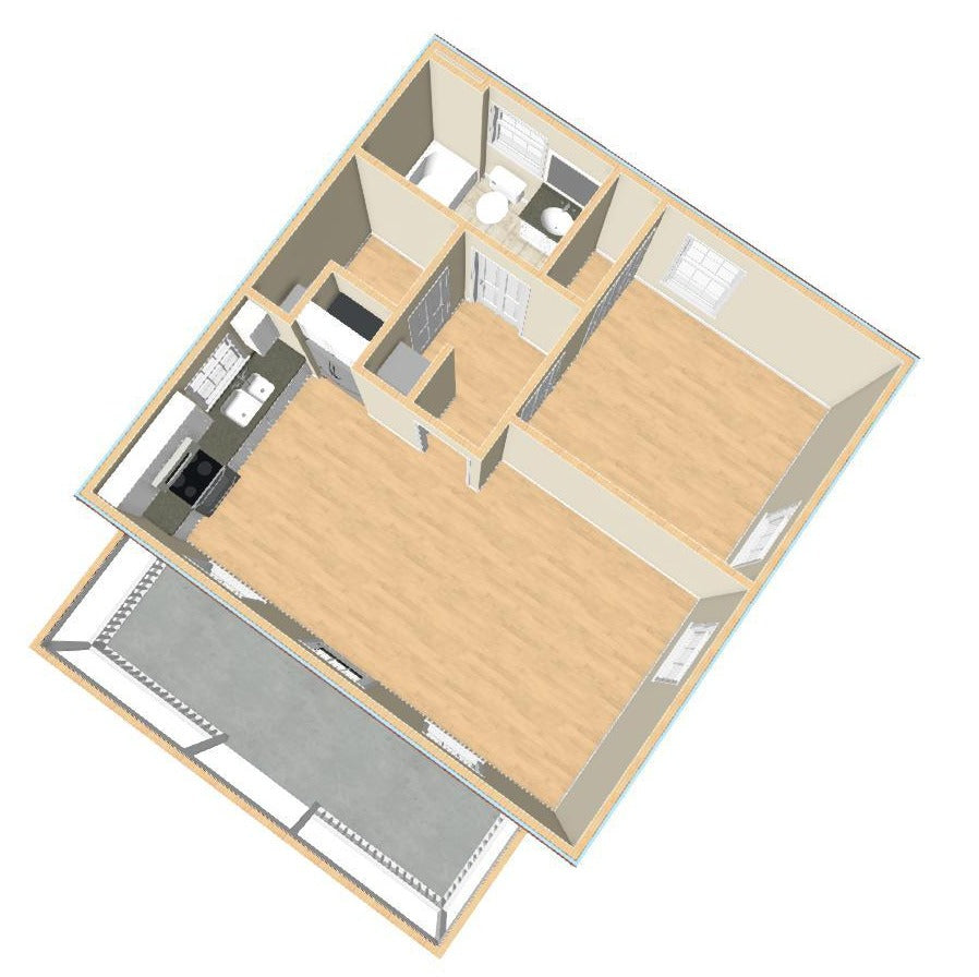 Forrest Grove Cottage Plan - 576 sq. ft.