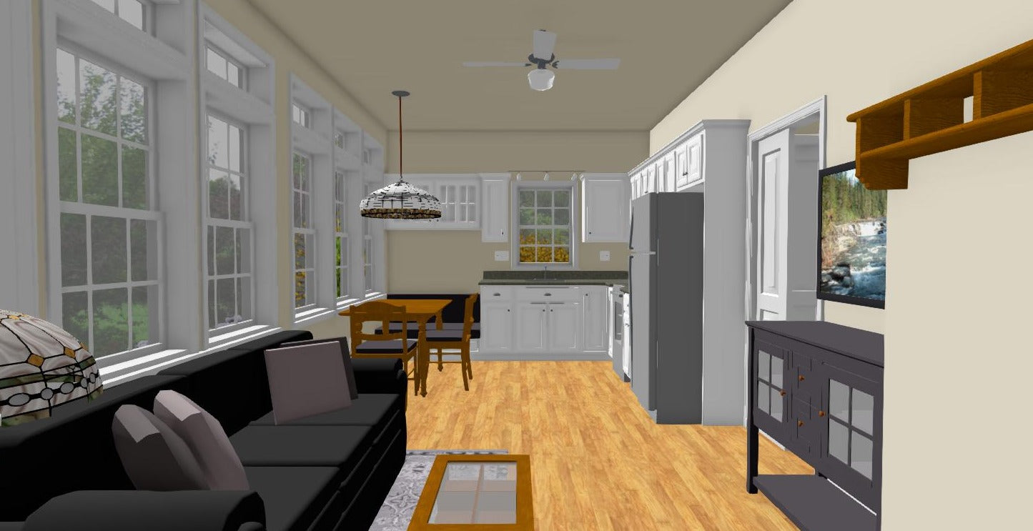 Gardenville Cottage Plan - 400 sq. ft.