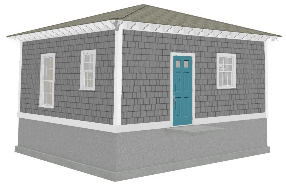 Gardenville Cottage Plan  -  400 sq. ft.