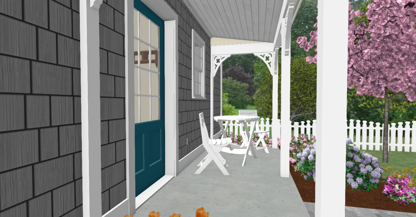 Gardenville Cottage Plan  -  400 sq. ft.