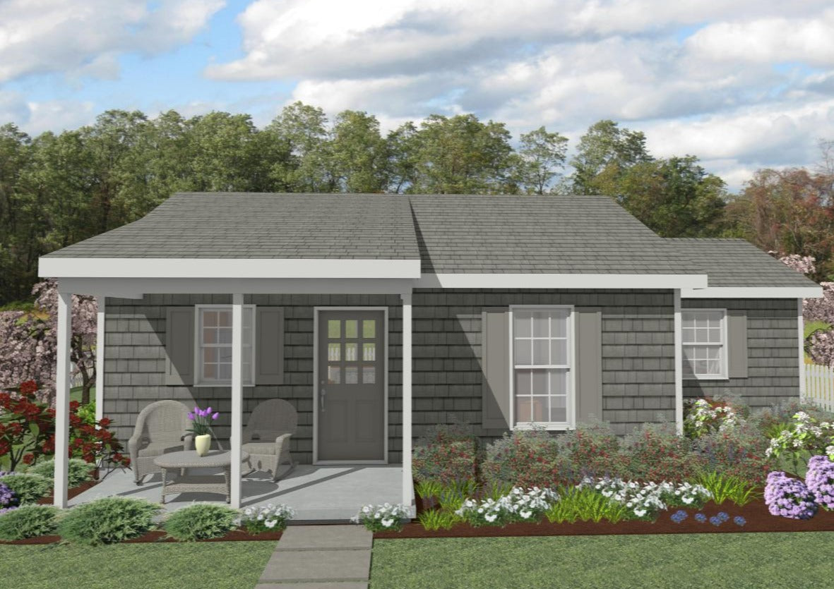 Hanover 2 Br Cottage Plan - 734 sq. ft.