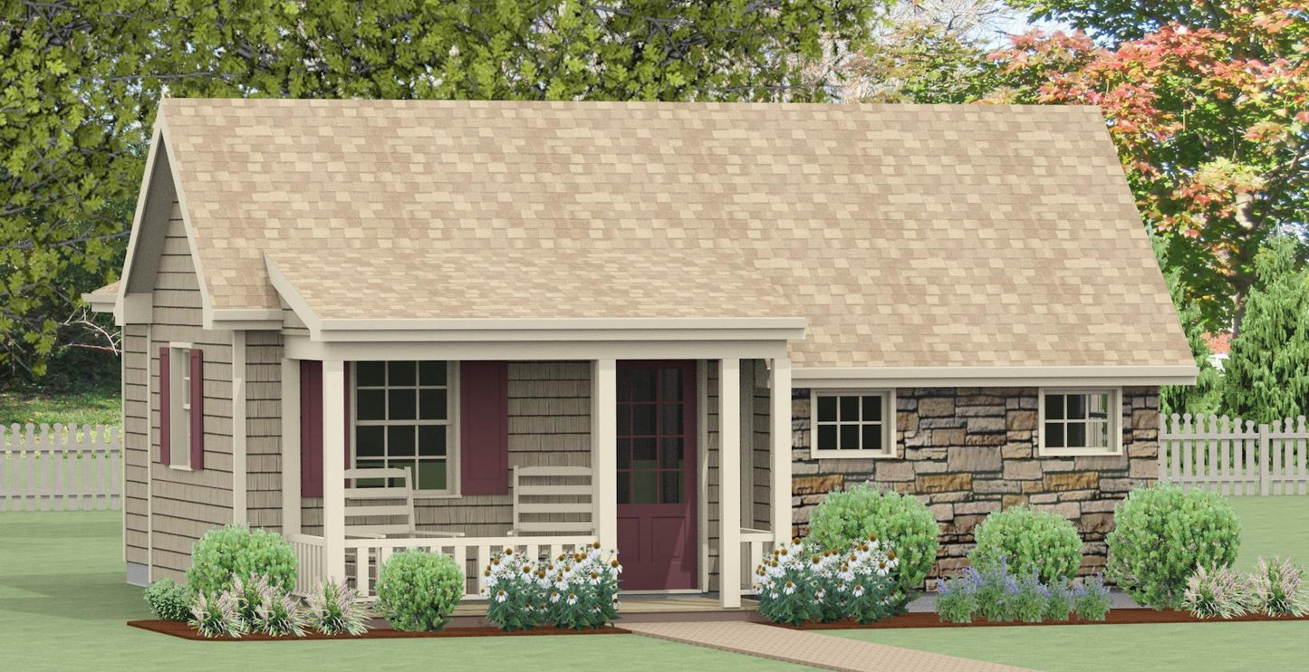 Landenberg Cottage Plan -                                              664 sq. ft.