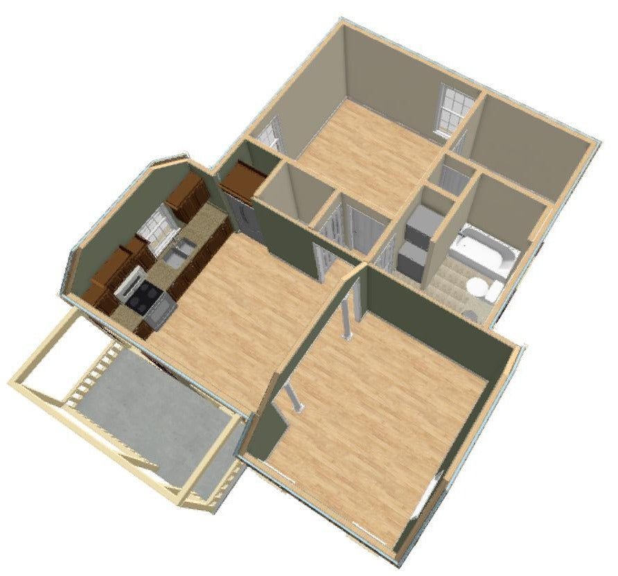 Landenberg Cottage Plan -                                              664 sq. ft.