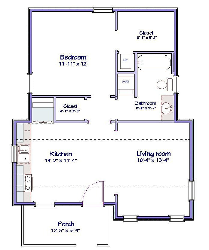 Landenberg Cottage Plan -                                              664 sq. ft.