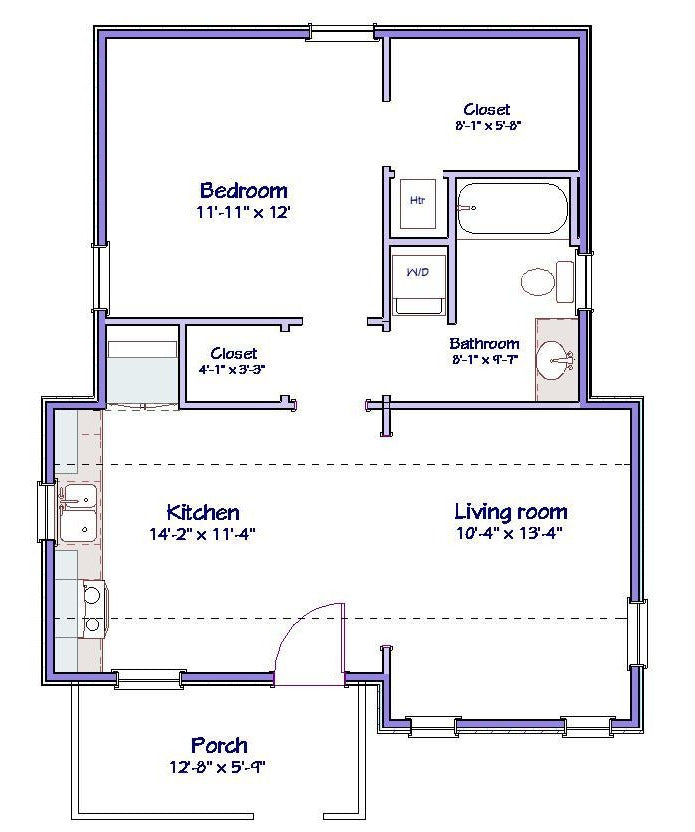Landenberg Cottage Plan - 664 sq. ft.