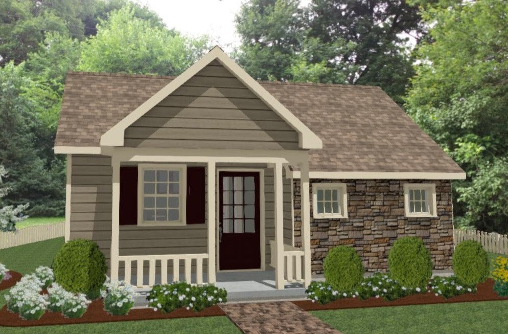 London Grove Cottage Plan - 799 sq. ft.