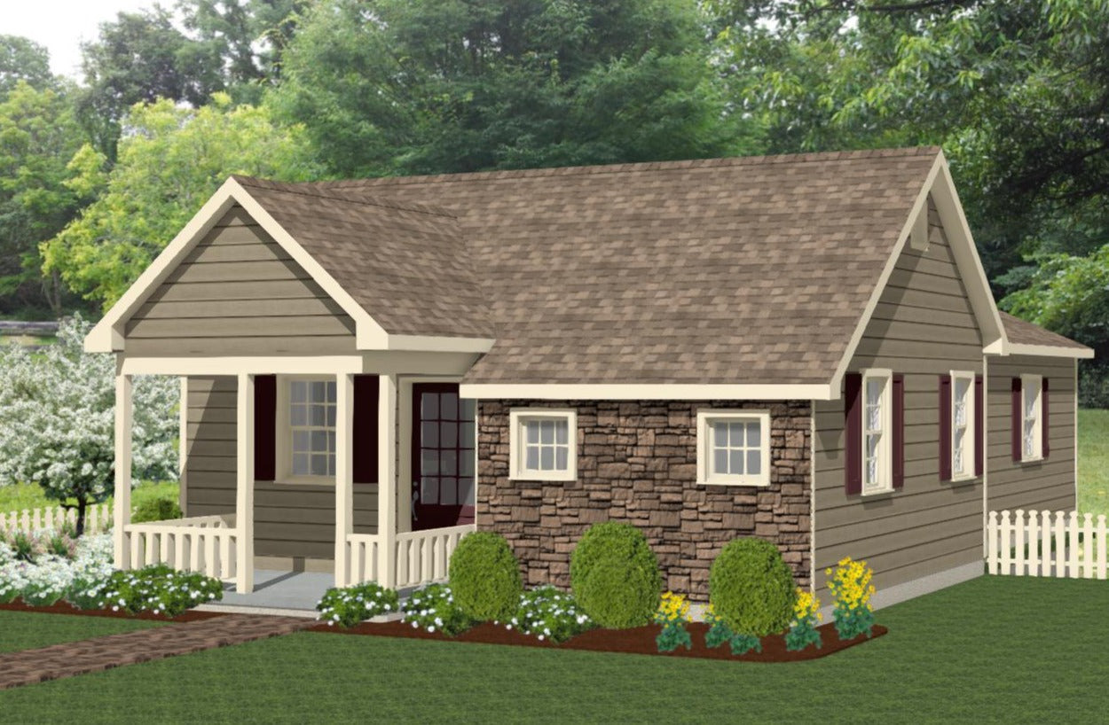 London Grove Cottage Plan - 799 sq. ft.