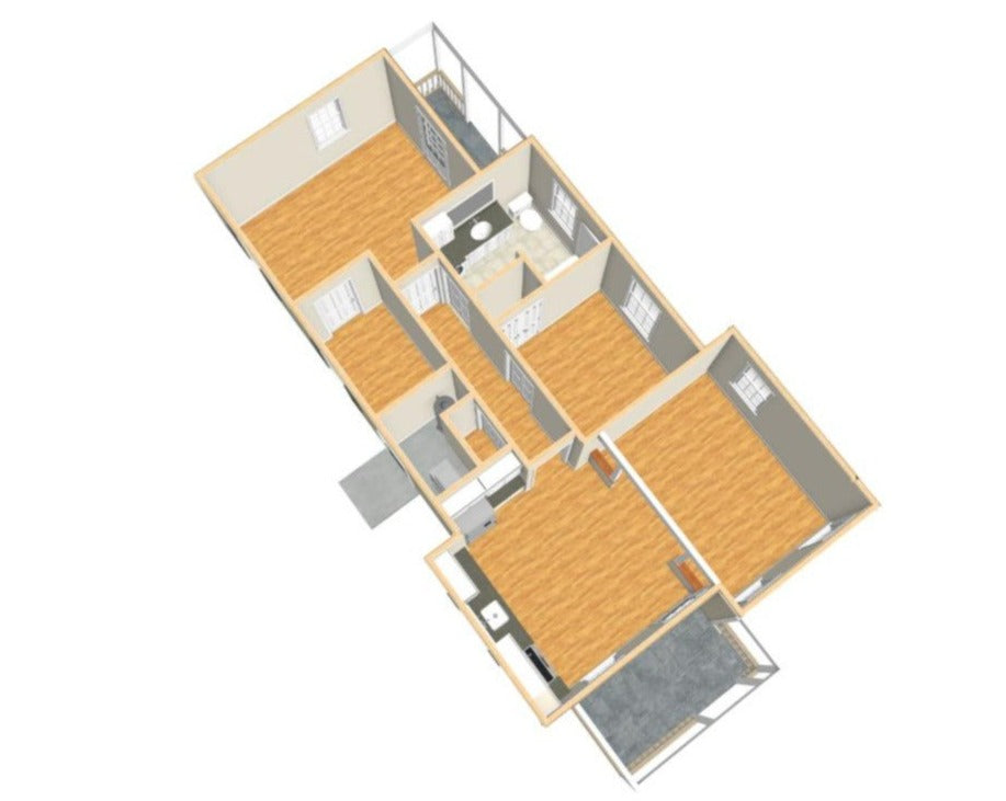 Meadowbrook 2 Br Cottage Plan - 825 sq. ft.