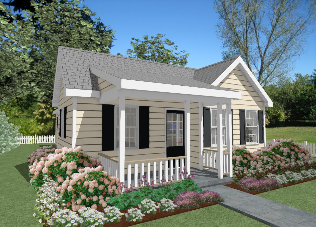 Meadowbrook 2 Br Cottage Plan - 825 sq. ft.