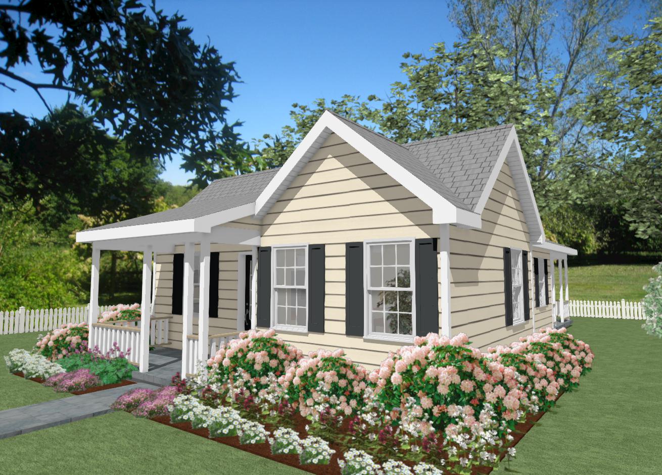 Meadowbrook 2 Br Cottage Plan - 825 sq. ft.