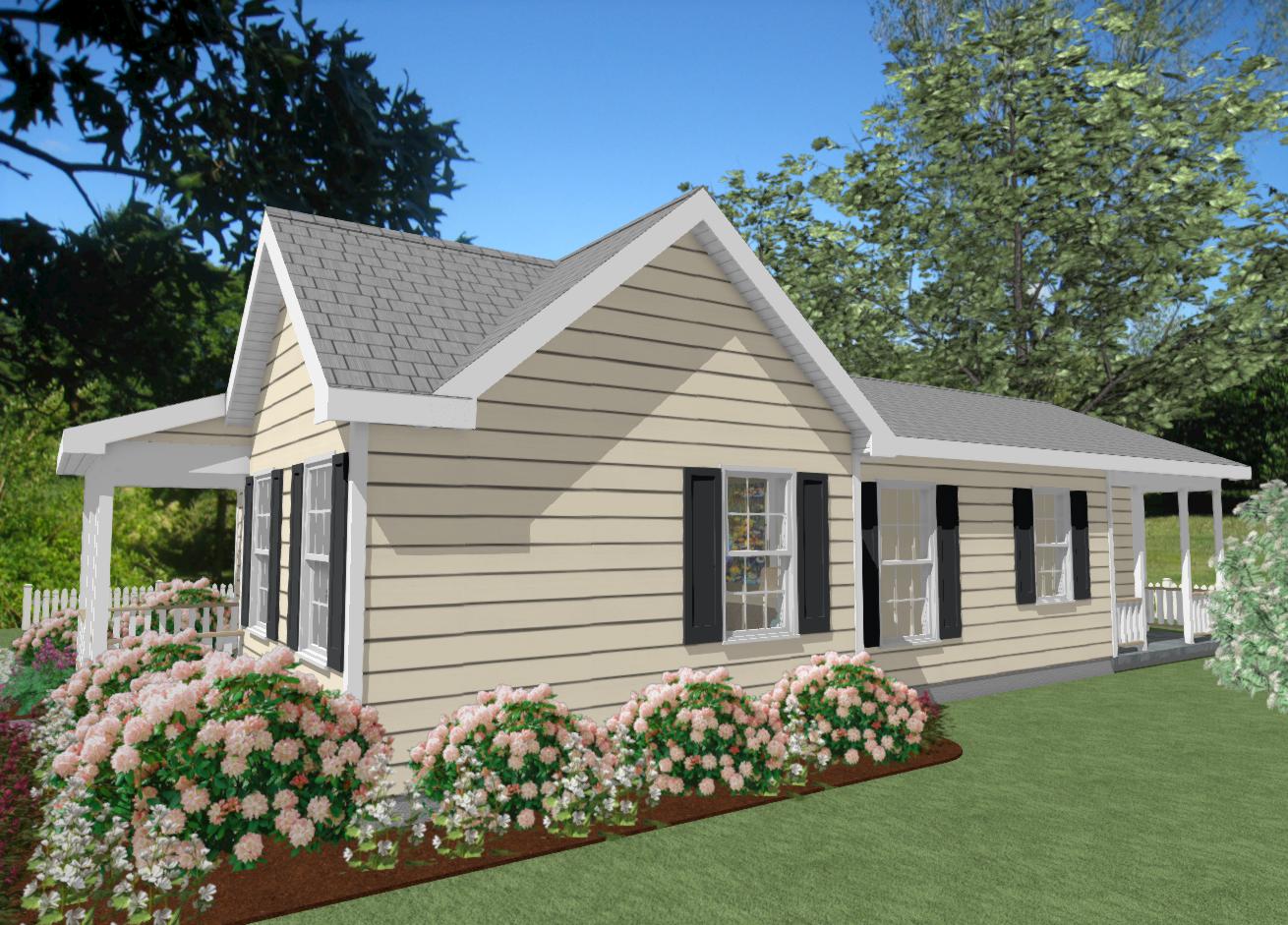 Meadowbrook 2 Br Cottage Plan - 825 sq. ft.