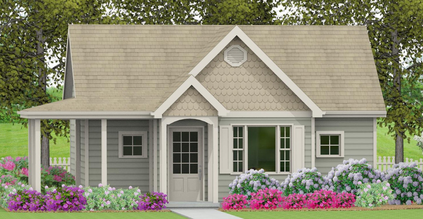 Mercer Cottage Plan  -  600 sq. ft.