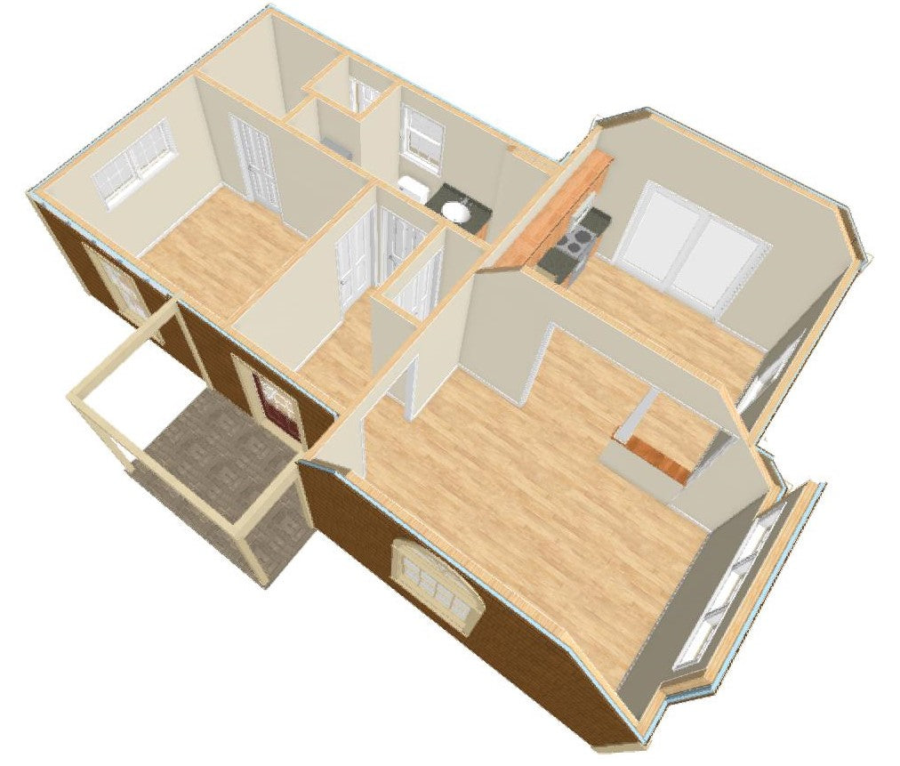 Spring Valley Cottage Plan - 592 sq. ft.