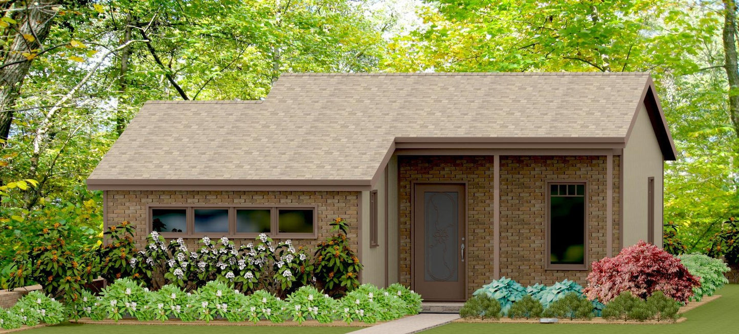 Stillwater Cottage Plan - 596 sq. ft.