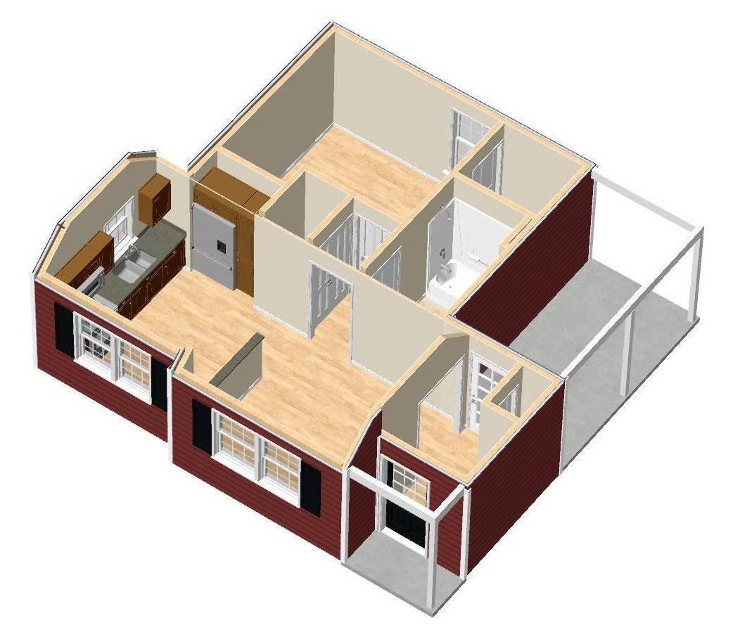 Stockton Cottage Plan  -  560 sq. ft.