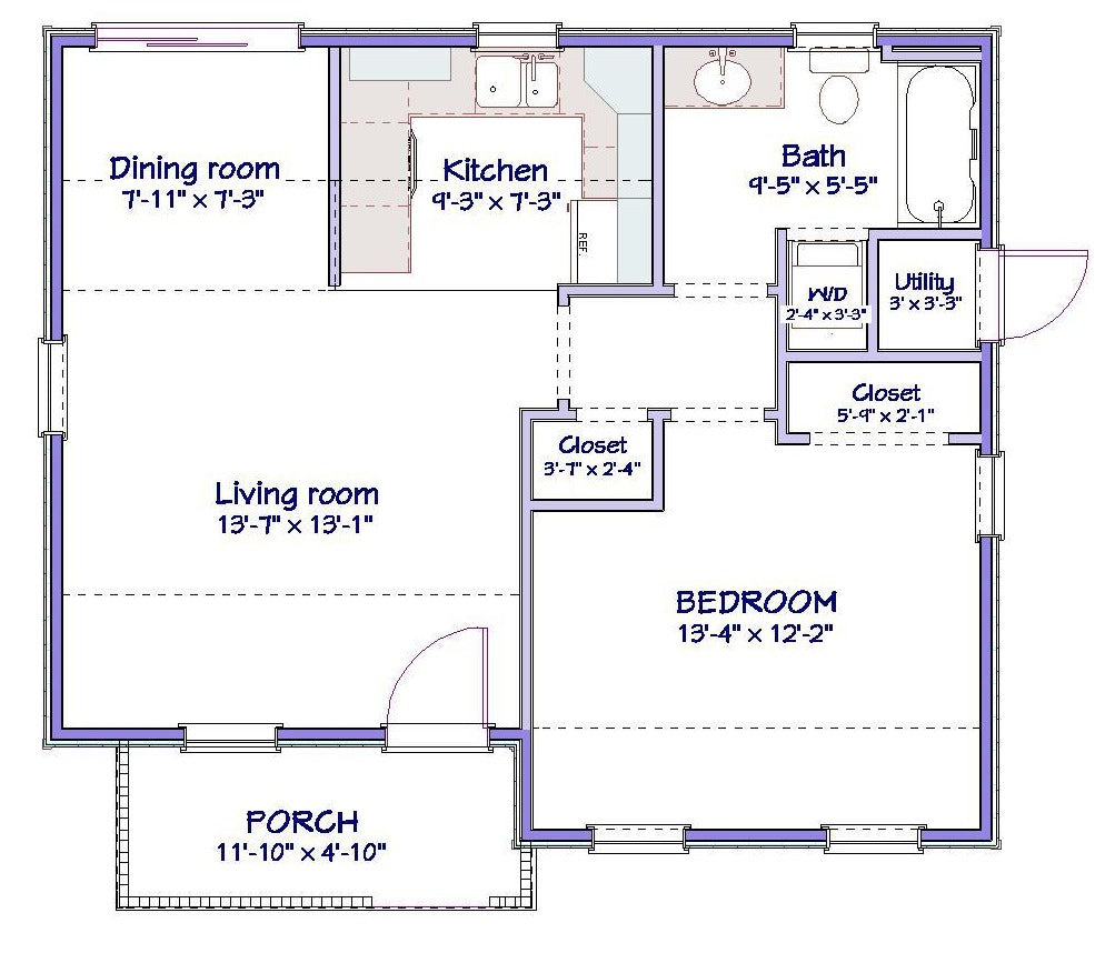 Sundale Cottage Plan - 630 sq. ft.