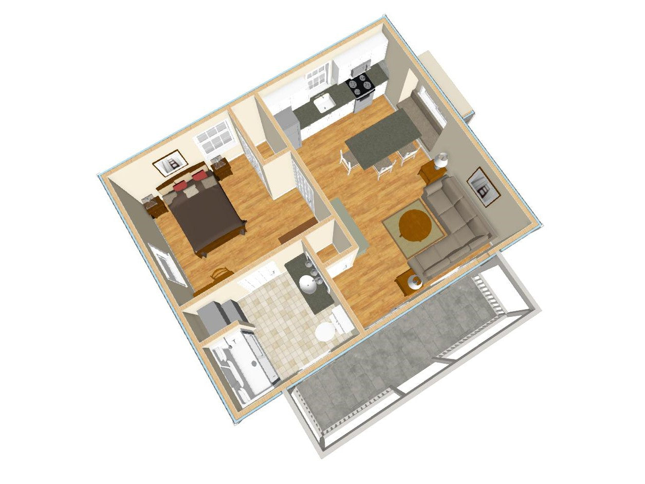 Valley Falls Cottage - 500 sq. ft.
