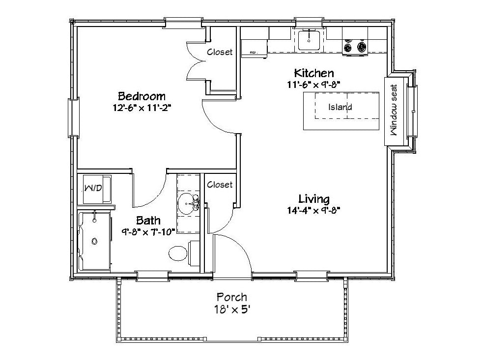 Valley Falls Cottage - 500 sq. ft.