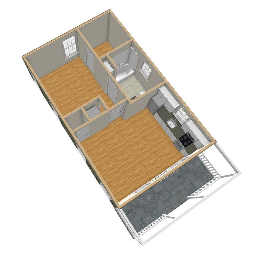 Buttonwood Cottage Plan - 499 sq. ft.