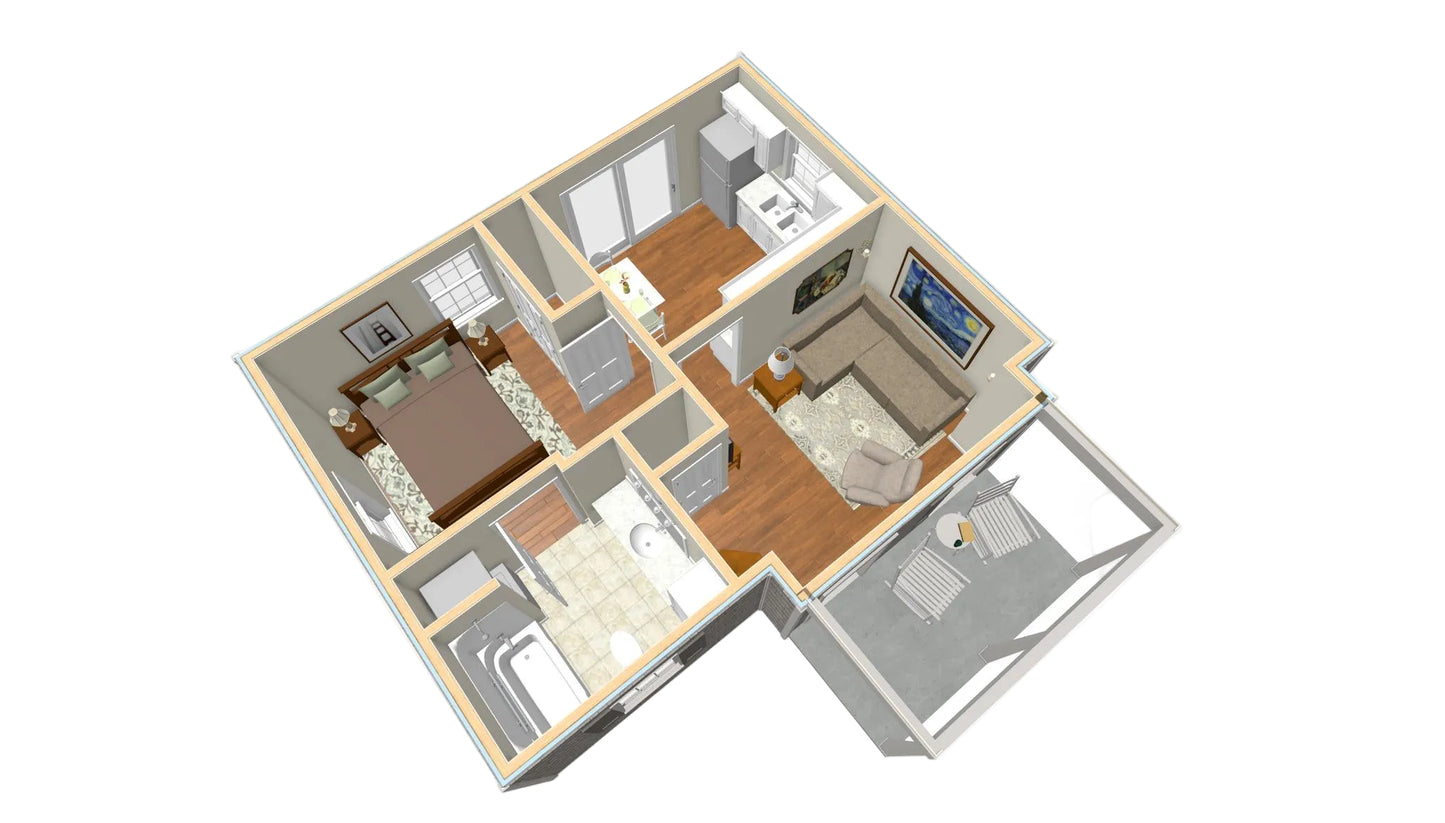 Durham Cottage - 496 sq. ft.