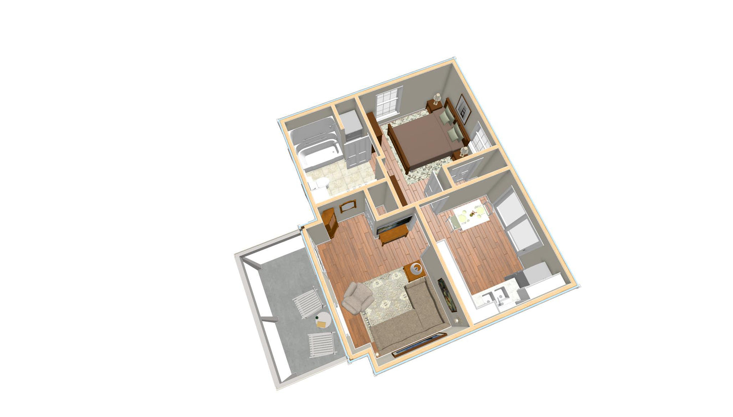 Durham Cottage - 496 sq. ft.