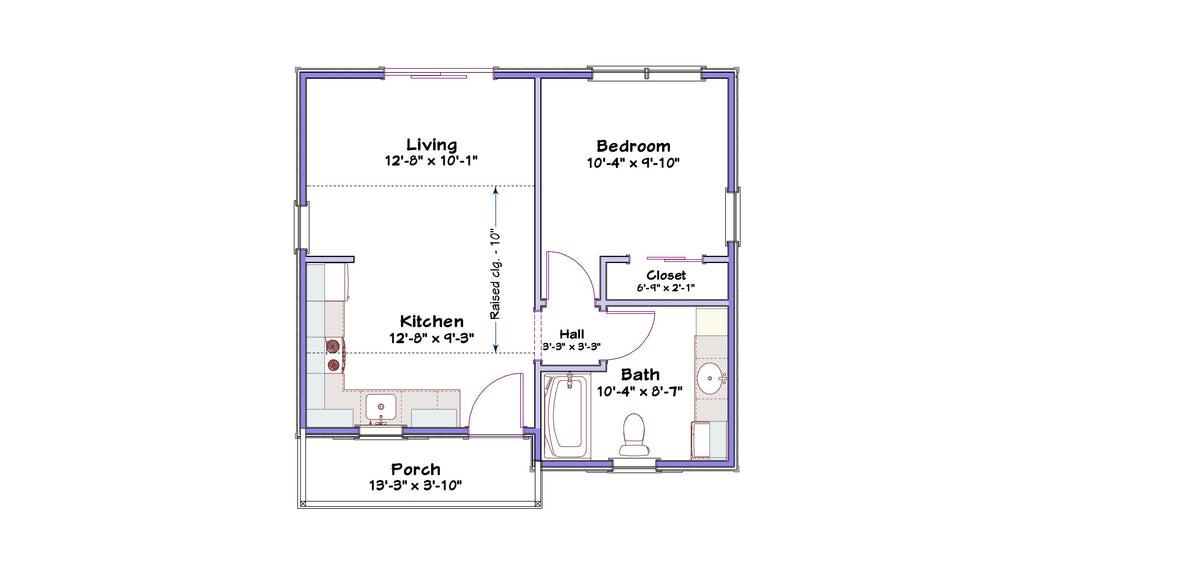 Wickerton Cottage - 500 sq. ft.