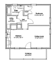 Load image into Gallery viewer, Forrest Grove Cottage Plan - 576 sq. ft.