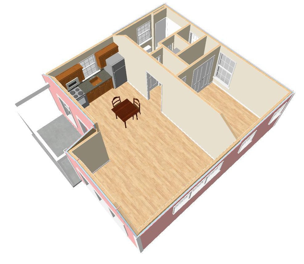 Glenwood Cottage Plan  -  576 sq. ft.