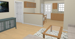 Hanover 2 Br Cottage Plan - 734 sq. ft.