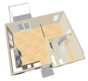 Hartwick Cottage Plan - 538 sq. ft.