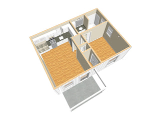 Millstream Cottage Plan - 450 sq. ft.