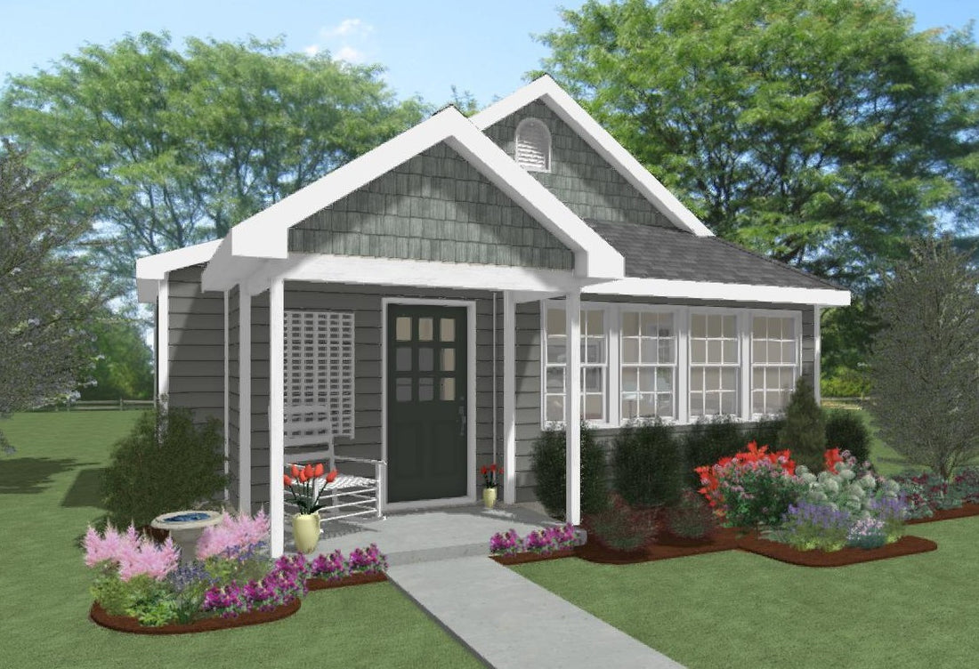 Pebble Hill Cottage Plan - 551 sq. ft. – Tuckaway Cottage Designs