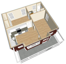 Load image into Gallery viewer, Roxbury Cottage Plan - 600 sq. ft.