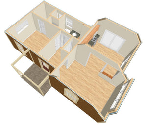 Spring Valley Cottage Plan  -  592 sq. ft.