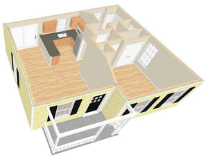 Sundale Cottage Plan  -  630 sq. ft.