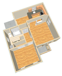 Warwick Cottage Plan  -  710 sq. ft.